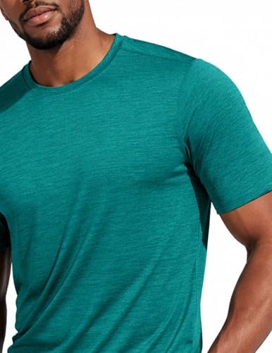 Liberty Imports 5 Pack Men's Active Quick Dry Crew Neck T Shirts