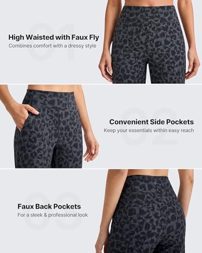 G4Free Yoga Pants for Women Wide Leg Pants with Pockets High Waisted