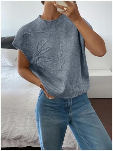SOLY HUX Women's Short Sleeve Business Casual Sweater