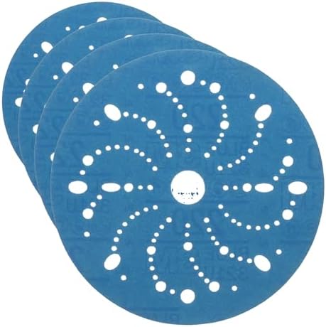 Hookit 3M Hookit Blue Abrasive Disc 321U Multi-Hole, 36177, 6 in, 220, 50 Discs per Carton (Pack of 4)