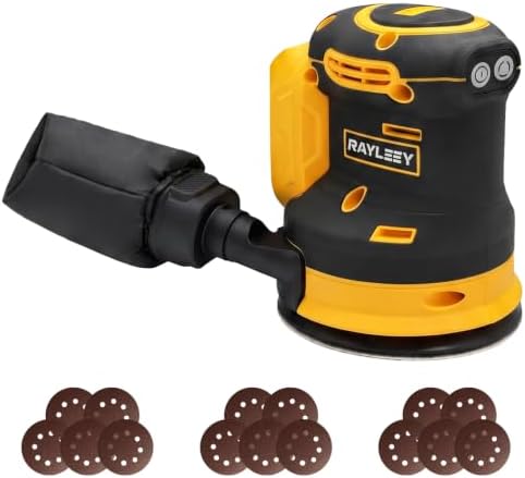 5 Inch Cordless Brushless Random Orbital Sander for Dewalt 20V Battery