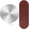 10 Inch Sanding Disc for Table Saw 5/8 Arbor Calibration Sanding Disc Balance Dado Blade with 18 Pcs Sandpaper 60 80 100 120 180 240 Grit