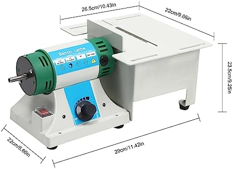 750W Lapidary Saw Polisher Multifunctional Rock Cutting Saw Adjustable Speed Stone Cutter (800-10000 RPM) for Polishing, Grinding, and Cutting Jade, Metal, Wood (4in Blade)