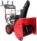 PowerSmart Self-Propelled 2-Stage Gas Snow Blower 24-inch 212cc Engine with Electric Start, Reinforced Steel Housing