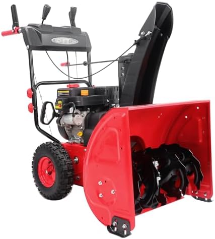 PowerSmart Self-Propelled 2-Stage Gas Snow Blower 24-inch 212cc Engine with Electric Start, Reinforced Steel Housing