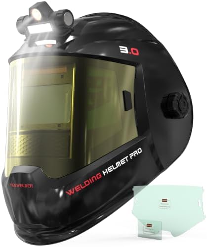 YESWELDER Auto Darkening Welding Helmet with Side View and LED