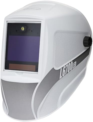 Eastwood L6700 Large View MIG TIG Auto Darkening Welding Helmet Matte White with LED Light