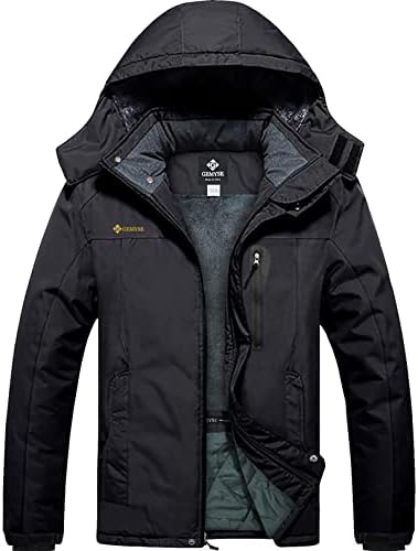 GEMYSE Men's Winter Ski Jacket Waterproof Snow Coat with Detachable Hood