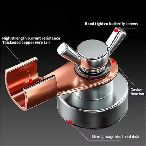 Welded Grounding Device Powerful Copper Electrode Welding Fixing Clamps Single Head Support 1Pcs(28mmX17mm)