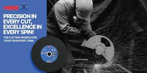 10 Pack 12 Inch Thin Cut-Off Wheel for Metal & Stainless Steel, Type 1 General Purpose Cutting Disc, 1/8 Inch Thickness, 1 Inch Arbor, High-Performance Chop Saw & Cut-Off Saw Blades - HB996745