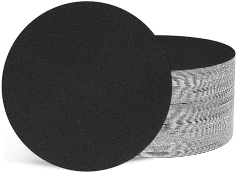 50Pcs Sanding Discs 5In 100Grit Hook and Loop Sandpapers Black
