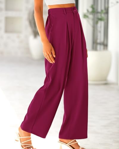 BTFBM Fall High Waisted Business Casual Palazzo Pants for Women Dressy 2026