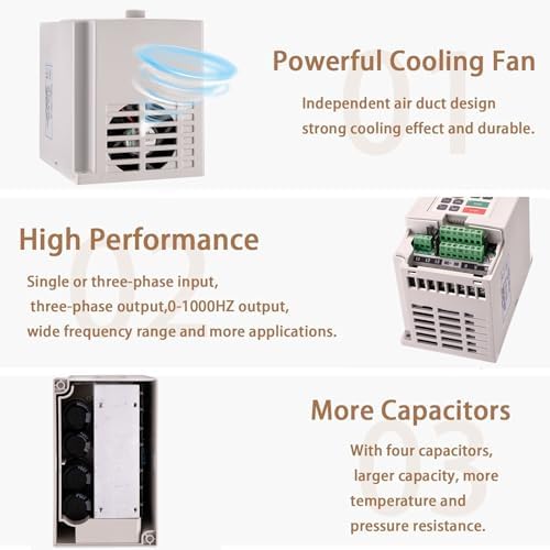 QNK 3KW 4HP 220V AC 14A VFD Converter Single to 3 Phase Inverter