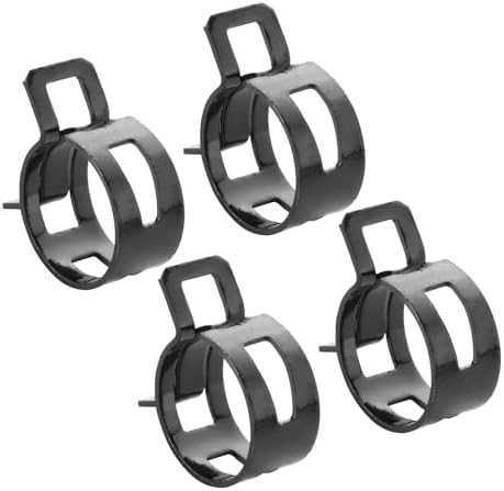 30pcs 1.06" ID Constant Tension Band Hose Clamps, 27mm Spring Band Type Action Hose Clamp Manganese Steel Fuel Line Clamp Low Pressure Air Clip Clamp for Fuel Hose Line Water Pipe Air Tube black