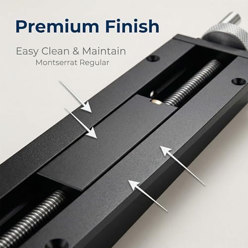 Woodworking Table End Vise Quick Shift Inertial Vise Clamp, 0-110mm Stroke & 20mm Bench Hole, for Drilling, Conduit Cutting, Gluing, Metalworking, Grinding, Planing