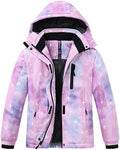 MoFiz Girl's Ski Jacket Fleece Snow Winter Coat Kids Warm Snowboard Jacket