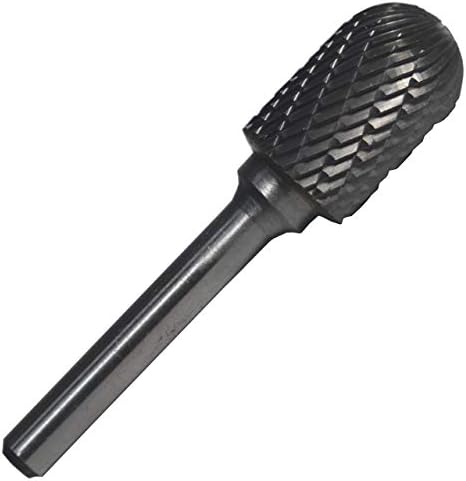 Drill America SC-4 Carbide Burr/Rotary File Cylindrical Radius-End Double Cut for Die Grinder 7/16" Dia. x 1" Cut Length with 1/4" Shank and 2-3/4" Overall Length, DUL Series