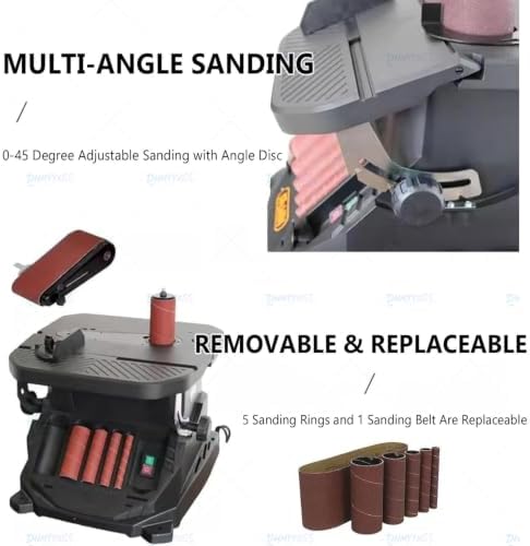 Oscillating Spindle Sander,450W 2-in-1 Woodworking Machine