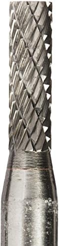Drill America SA-14 Carbide Burr/Rotary File Cylindrical Double Cut for Die Grinder 3/16" Dia. x 5/8" Cut Length with 1/4" Shank and 2" Overall Length, DUL Series