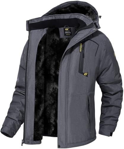 QPNGRP Mens Waterproof Ski Snowboard Jacket Winter Windproof Snow Coat