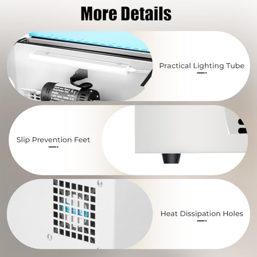 500W 110V Jewelry Polishing Machine, Bench Top Polisher 10000 Rpm/min,Multifunction Bench Jewelry Rock Buffing Collector w/ Dust Collector, Exhaust Fan Blower, Work Light for Polishing Jewelry, Store