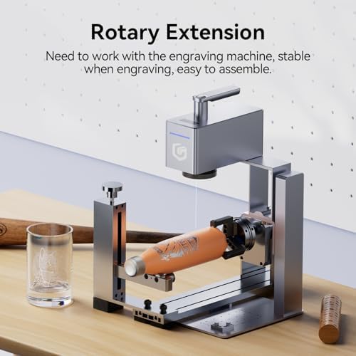 Longer Rotary Roller Series,Rotary Chuck for RAY5/B1/Nano,Other Frame Engraving Machines(Must with 12Pcs Risers),Y-Axis Rotary for Engraving Cylindrical Objects,Glasses,Tumblers,Size 369 * 80 * 145mm