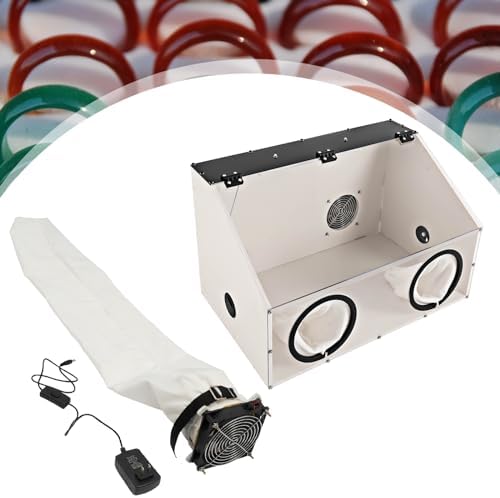 TFCFL Dust Box Enclosed Electric Grinding Table Polisher Dust Box Acrylic Cover 4mm Fully Enclosed Electric Grinder Polisher Acrylic Dust Cover Box 110V Polishers Buffers (2Holes)