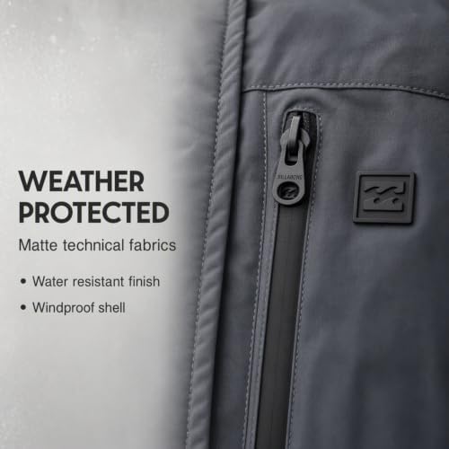Billabong Ski Jacket Men - Waterproof Shell, Hooded Warm Winter Snow Coat
