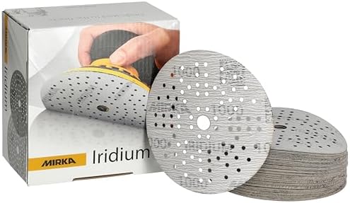 Mirka Sandpaper Discs Iridium 5 Inch 89 Holes Hook and Loop