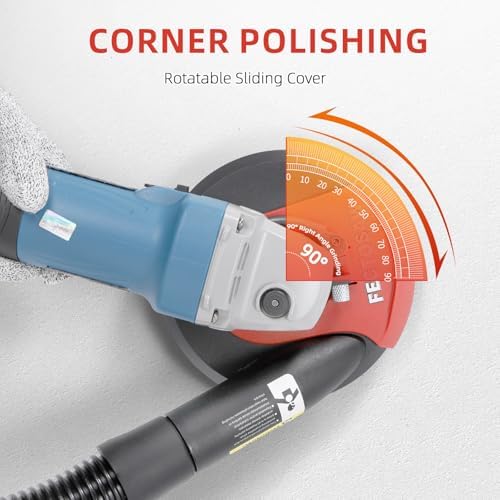 Universal Angle Grinder Dust Shroud for Concrete Grinding, Fits 4.5–5 & 7 Inch Grinders, Vacuum Dust Collection Cover (No Wheel) (5-inch Dust Shroud)