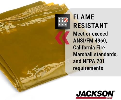 Jackson Safety Transparent Welding Curtain for Sparks & Spatter - NFPA 701