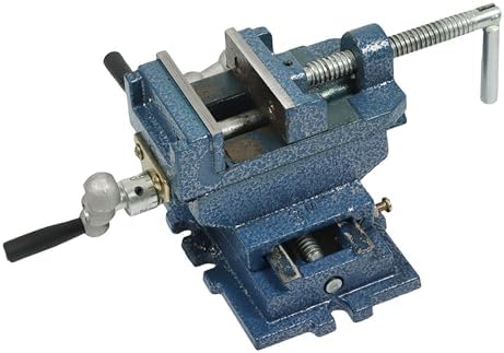 5 Inch Cross Slide Drill Press Vise 2 Way X-Y Heavy Duty Clamp Machine Cross Slide Vise Fit for Clamping Workpiece Processing