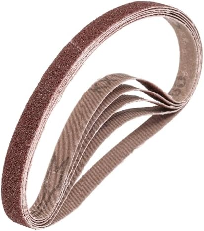 HARFINGTON 3/8 x 21 Inch Sanding Belts, 5 Pcs 60 Grits Aluminum Oxide