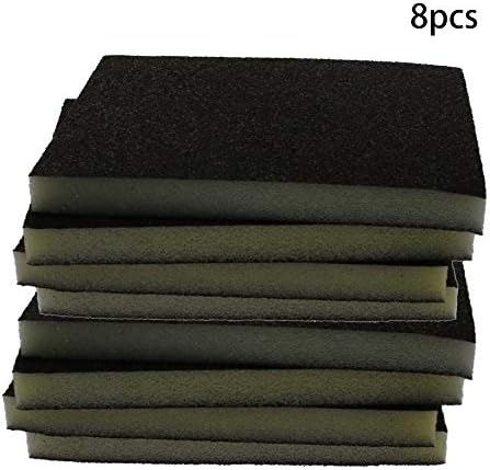 Utoolmart Sanding Sponge Sanding Blocks, 80 Grit Wet Dry Sandpaper Sponge, Washable and Reusable Sand Sponge Kit, for Kitchen Cookware Cleaning and Rust Removal of Rusted Metal, Grey, 8 Pcs
