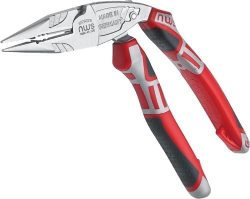 NWS 1406-49-200 Chrome Multi-Ergo 45 Pistol Grip Needle Nose with Stripper/Cutter/Crimper
