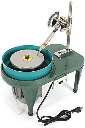 Professional Gem Faceting Machine Jewel Angle Polisher,110V 180W Gemstone Grinding Machine Jewelry Polishing Machine Ring Surface Grinder Flat Bench Polisher,2800r/min