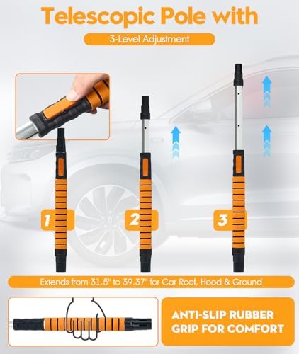 5-in-1 Extendable Car Snow Brush & Ice Scraper