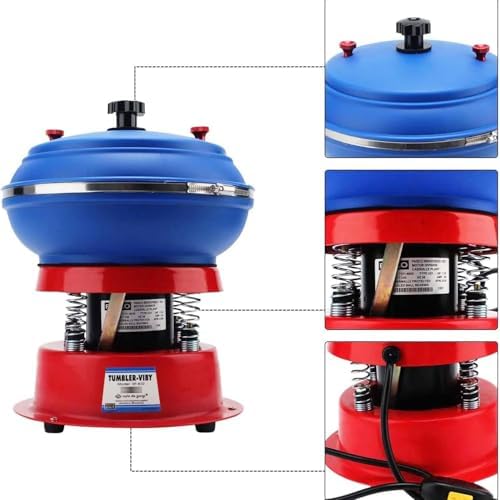 Vibrating Polisher, Electric Polisher, Professional Rock Tumbler Kit, Vibration Polishing Machine, Strong Load Capacity for Grinding and Polishing Workpiece Surface, Jewelry Accessories