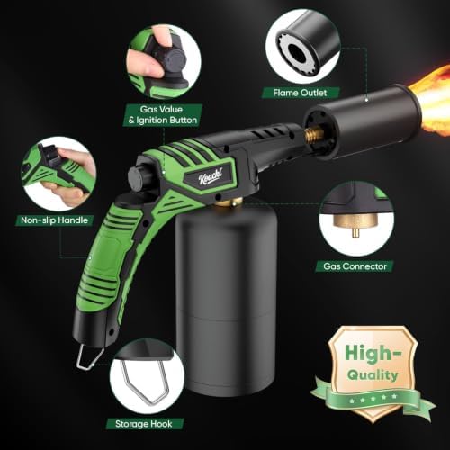 KOACKL 15" CSA Propane Torch 3272°F Adjustable Flame BBQ Searing Steak