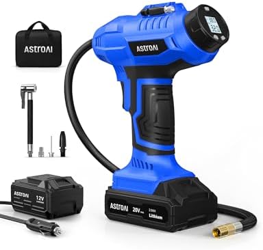 AstroAI Cordless Tire Inflator Portable Air Compressor 160PSI 12VDC Battery