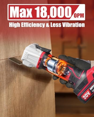 AVID POWER Cordless Oscillating Tool 20V Battery Powered Oscillating Multitool with 2.8° Oscillation Angle, Variable Speed Oscillating Saw w/ 28 Pcs Accessories for Scraping/Cutting & Sanding