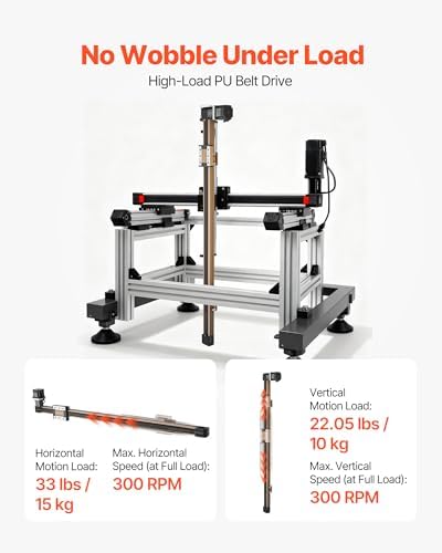 VEVOR Linear Guide Rail, Belt Drive, CNC Linear Motion Stage Actuator, with Nema34 Stepper Motor, 1300 mm Stroke Work Size, High Speed Motorized, for Engraving Machine, CNC Milling Machine, 3D Printer