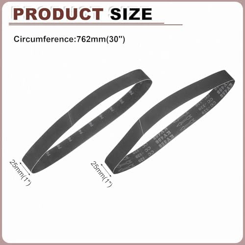 HARFINGTON 1 x 30 Inch Sanding Belts, 20 Pcs 320/400 Grit Silicon Carbide Abrasive Belt Sander File Belt for Woodworking, Metal Polishing, Knife Sharpener
