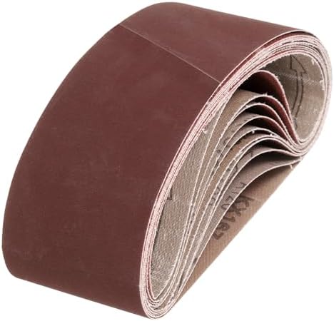HARFINGTON 4 x 24 Inch Sanding Belts, 12 Pcs 400 Grits Aluminum Oxide