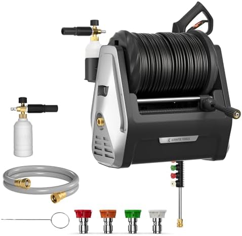 Giraffe Tools Wall Mounted Pressure Washer Essential 100FT with 1800W Motor