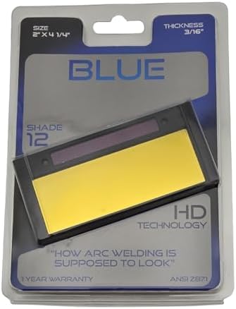Blue Auto-Darkening Welding Lens - High Definition Blue Hue Filter- Fits 2" x 4-1/4" Welding Hoods – Shade 12