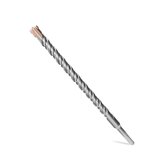 SDS Plus Rotary Hammer Drill Bit, 3/4"×15"（19mm×380mm） - 4 Carbide Cutting Edges & Coated Head | Heavy-Duty for Masonry, Concrete, Natural Stone, Brick Walls