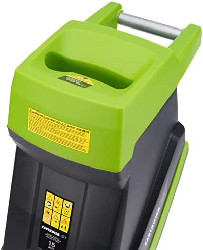 Earthwise GS015 15-Amp Electric Corded Chipper/Shredder with Collection Bag