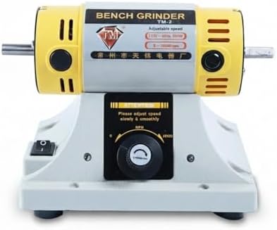 Jewelry Gem Polishing Grinding Machine Bench Lathe Rock Saw Lapidary Polisher Buffer 110V Mini Table Saw DIY Jewelry Grinder Equipment Tool 0-10000r/min with Flexible Shaft
