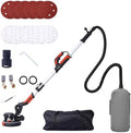Drywall Sander, 780W Electric Drywall Sander with Vacuum Dust Collection 6.5A Motor Dustless Floor Sander with Variable Speed 900-1800RPM, LED Light, Extendable & Foldable Handle